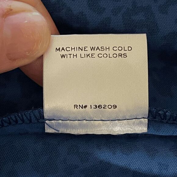 Hatch Kaia Dress Maternity Blue Leopard Button Front Tie Waist Size 0 Minimalist - Picture 10 of 10